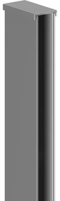 Mexen стенна лайсна за душ стена, gun metal - 800-00-95