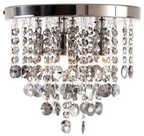 Класически плафон черен с димно стъкло - Медуза