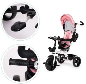 Розова въртяща се триколка с покрив ECOTOYS