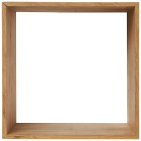 На няколко нива стенен рафт от масивен дъб в естествен цвят 30 cm Lattoon – House Nordic