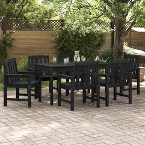 Градински столове Sonata H 6 бр Черен 65,5x55,5x88 см HDPE