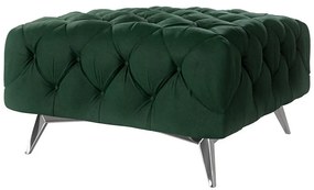 Тъмнозелена кадифена табуретка Chelsea – Ropez