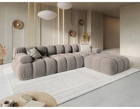 Светлокафяв кадифен модулен диван 282 cm Bellis – Micadoni