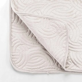 Кремаво комплект шалте и калъфка за възглавница 240x260 cm Solange – douceur d'intérieur