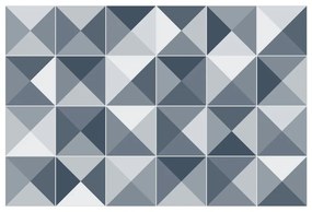 Комплект от 24 декоративни стикера за стена Azulejos Shades, 15 x 15 cm - Ambiance