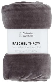 Тъмносиво одеяло от микроплюш 130x170 cm Raschel Velvet – Catherine Lansfield