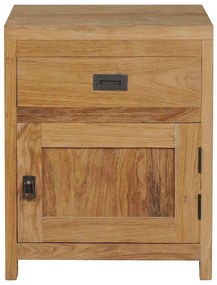 244484 vidaXL Нощно шкафче, тиково дърво масив, 40x30x50 см