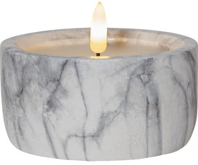 LED свещ от сив и бял бетон, височина 7,5 см Flamme Marble - Star Trading
