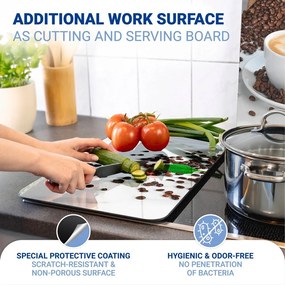 Капаци за печка 2 бр. от закалено стъкло 52x30 cm Café Aromatica – Maximex