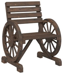 365100 vidaXL Градински стол 58x58x78,5 см масивно чамово дърво