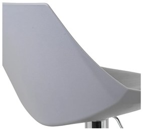 Сиви бар столове в комплект от 2 бр. с регулируема височина от имитация на кожа (височина на седалката 56,5 cm) – Casa Selección