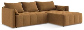 Теракотен разтегателен ъглов диван с място за съхранение (десен ъгъл) Moku – Makamii