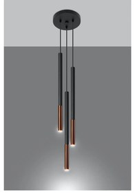Черна висяща лампа Chrome Asarot - Nice Lamps