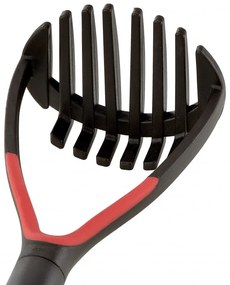 Преса за пюре Tefal K2071214, Силиконово покритие, Топлоустойчив до 230 C, Извит дизайн, Без PFOA, Черен/червен