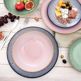 Розова супена керамична чиния ø 20,5 cm Glaze – Orion