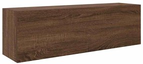 860100 vidaXL Стенен шкаф за баня, кафяв дъб, 100x25x30 см, инженерно дърво