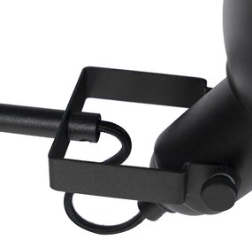 Индустриална подова лампа черна със злато 1-светлина - Tommy