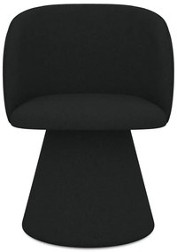 Черен тапициран трапезен стол Maia – Makamii