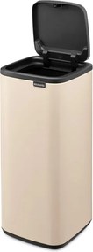Кош за боклук Brabantia Bo Touch 1010125, 30 л, Плавно и безшумно отваряне, Голям отвор, Бежов