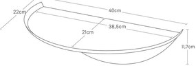 Бял метален стенен рафт 40 cm Tower – YAMAZAKI
