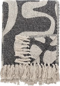 Черно/бежово одеяло от рециклиран памук 130x160 cm Salobre – Bloomingville