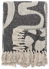 Черно/бежово одеяло от рециклиран памук 130x160 cm Salobre – Bloomingville