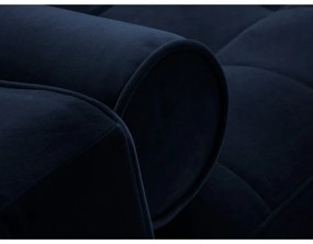 Син кадифен разтегателен диван Santo - Milo Casa