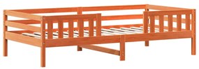 846984 vidaXL Рамка за легло без матрак, восъчнокафяв, 75x190 см, бор масив