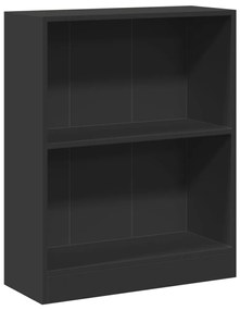 800856 vidaXL Етажерка за книги, черна, 60x24x76 см, инженерно дърво