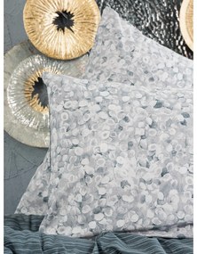 Бяло-сиво двойно удължено спално бельо от памук Renforcé 260x220 cm Molly – Mijolnir