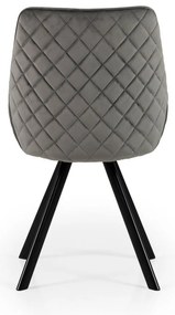 Столове за хранене от сиво кадифе в комплект от 2 броя Ritz - Tenzo