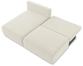 Кремав разтегателен ъглов диван с място за съхранение (ляв ъгъл) Kalena – Makamii