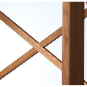Стелаж от масивен дъб в естествен цвят 70x198 cm X-Shelf – Unique Furniture