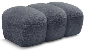 Тъмносива табуретка от прежда с примки от букле Hippolyte – Bobochic Paris