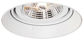 Комплект от 6 модерни вградени спота бели GU10 AR70 кръгли без рамки - Oneon