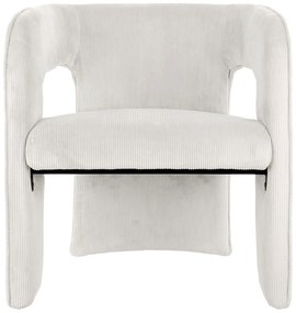 Бяло кресло от рипсено кадифе Vigor – Leitmotiv