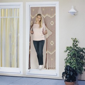 Бамбукова завеса за врата в естествен цвят 90x200 cm Rhombus – Maximex