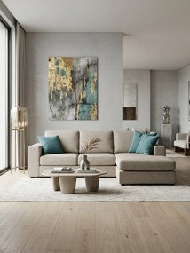 Ъглов диван Lina-Mpez Anoixto-265 x 170 cm-With storage box