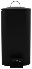 Матово черно стоманено кошче за боклук с педал 5 l Erik – Spirella