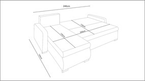 Ъглов диван Eibar-Gkri-Leuko