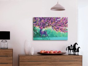 Направете своя собствена картина върху платно - Purple Deer 60x40