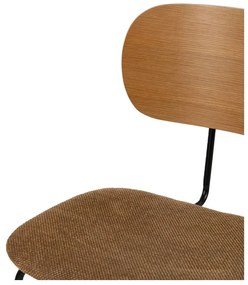 Трапезни столове в кафяв и естествен цвят в комплект от 4 броя Cleo - Ixia