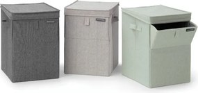 Кутия за пране Brabantia Stackable 1000828, 35 л, Преден отвор, Широк капак, Сгъваема, Черен