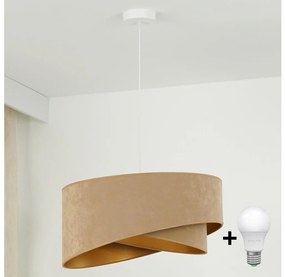 Brilagi - LED Пендел LYRA 1xE27/15W/230V кафяв/златист