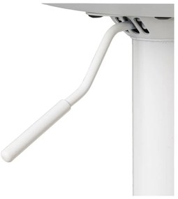 Бели бар столове в комплект от 2 бр. с регулируема височина от имитация на кожа (височина на седалката 56,5 cm) – Casa Selección