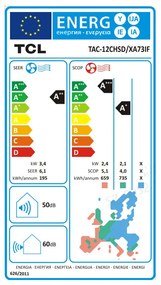 Разопакован: Инверторен климатик TCL Elite TAC-12CHSD/XA73IF, 12000 BTU, A++/A+++, До 28 м, I Feel, 3D Airflow, 4D Airflow, Бял