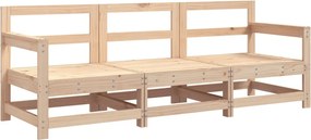 825527 vidaXL Градински лаундж комплект, 3 части, борово дърво масив