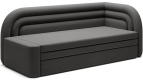 Кафяво-сив кадифен сгъваем/с място за съхранение диван десен ъгъл 223 cm Fabillo – ELTAP