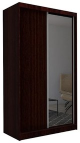 Шкаф с плъзгащи врати и огледало TARRA, венге, 150x216x61