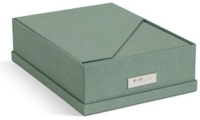 Зелени картонени органайзери в комплект 5 бр. за докумнети Holger Canvas Paper Laminate – Bigso